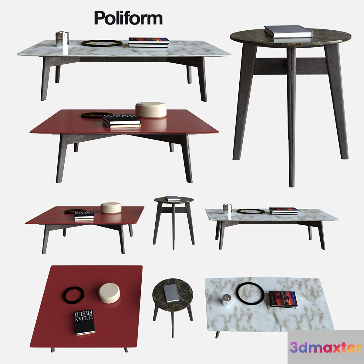 POLIFORM COFFEE TABLES BIGGER 3D Max