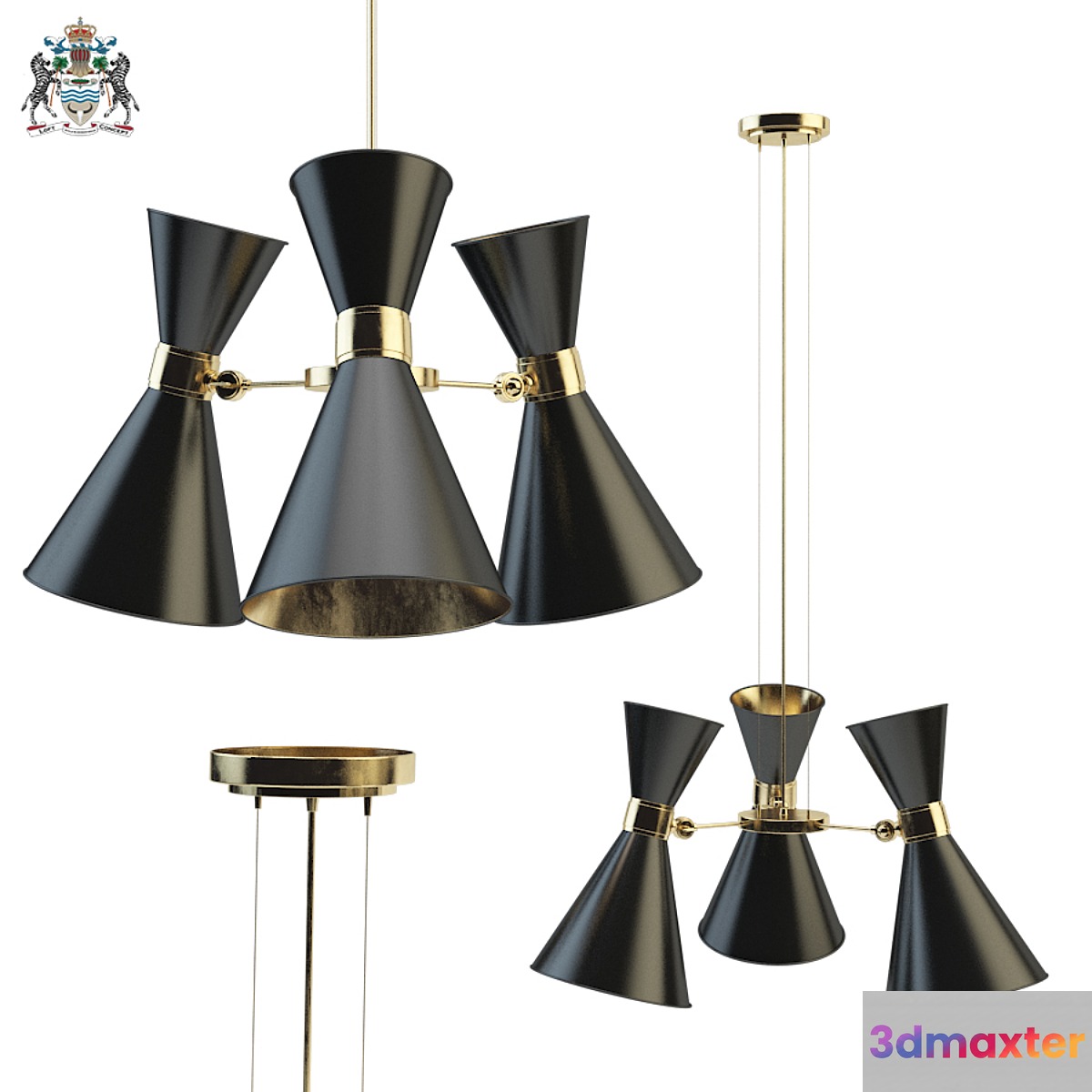 Delightfull cairo chandelier 3 3D Max
