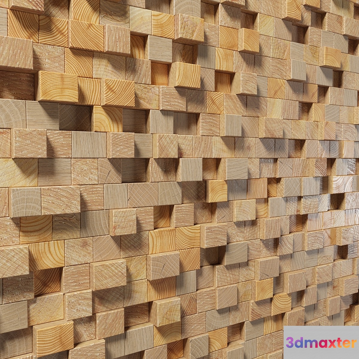 Wooden 3d panel