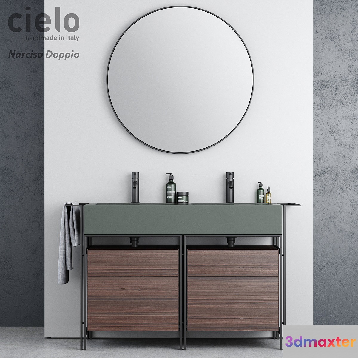 Wash Basin Ceramica Cielo Narciso Doppio 3D Max
