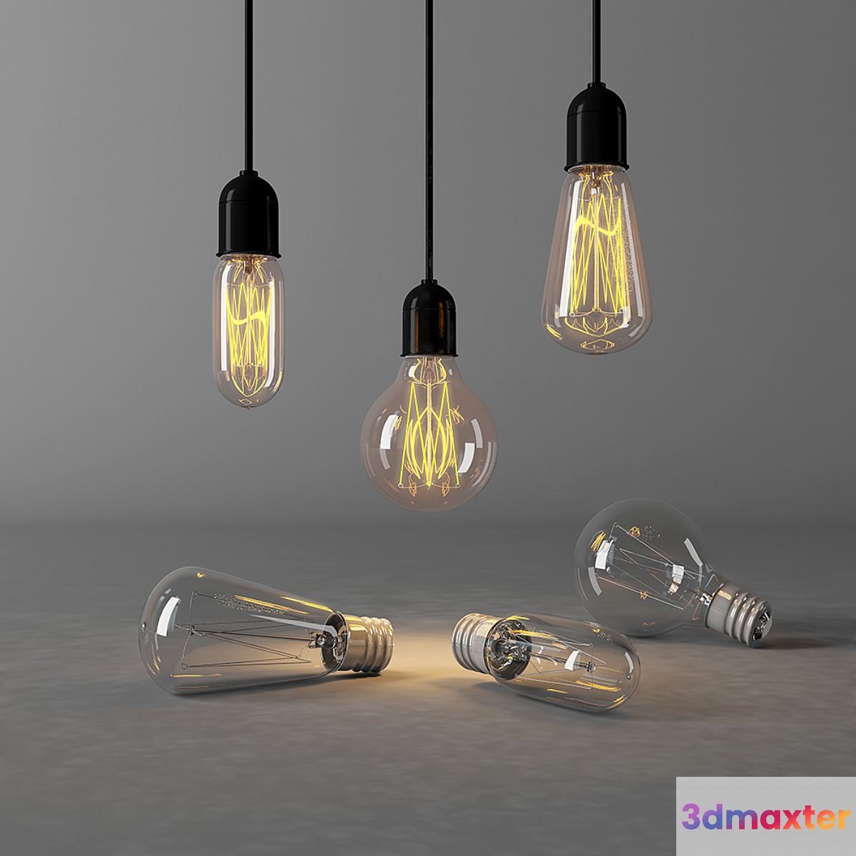 Edison Lamp - No.2 3D Max