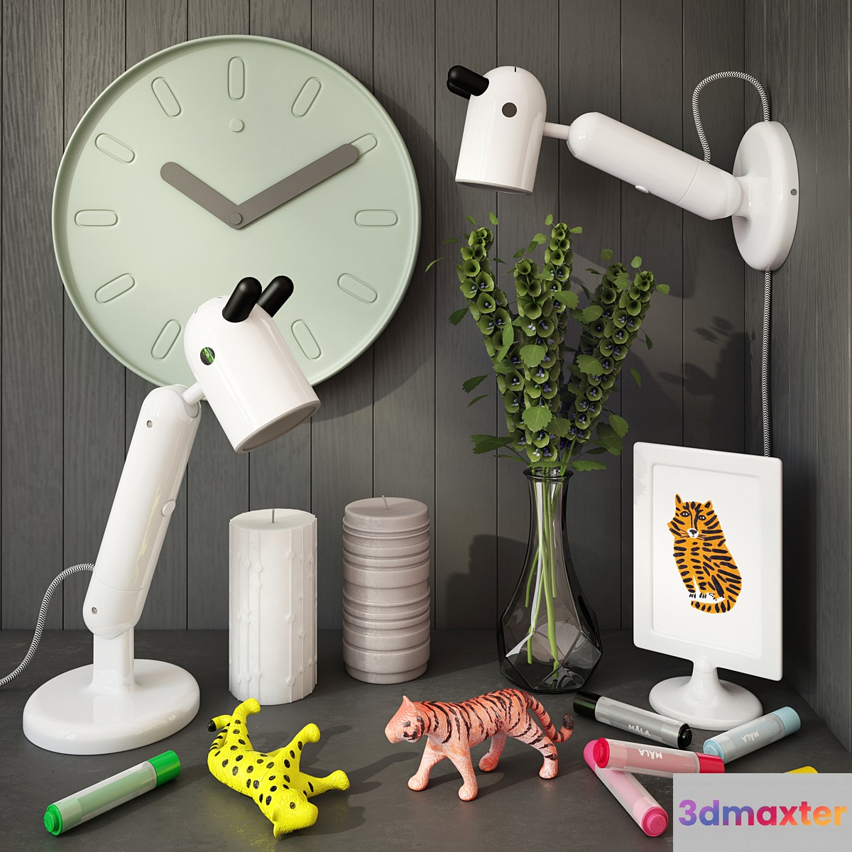 Ikea decoration set 2 3D Max