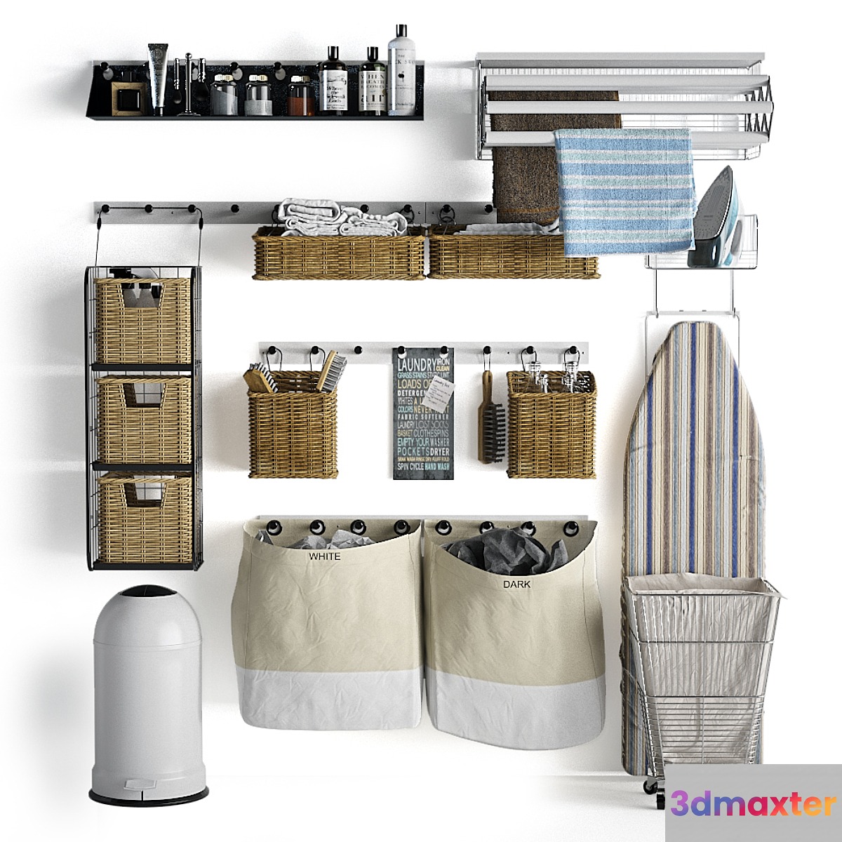 Laundry decor 3D Max