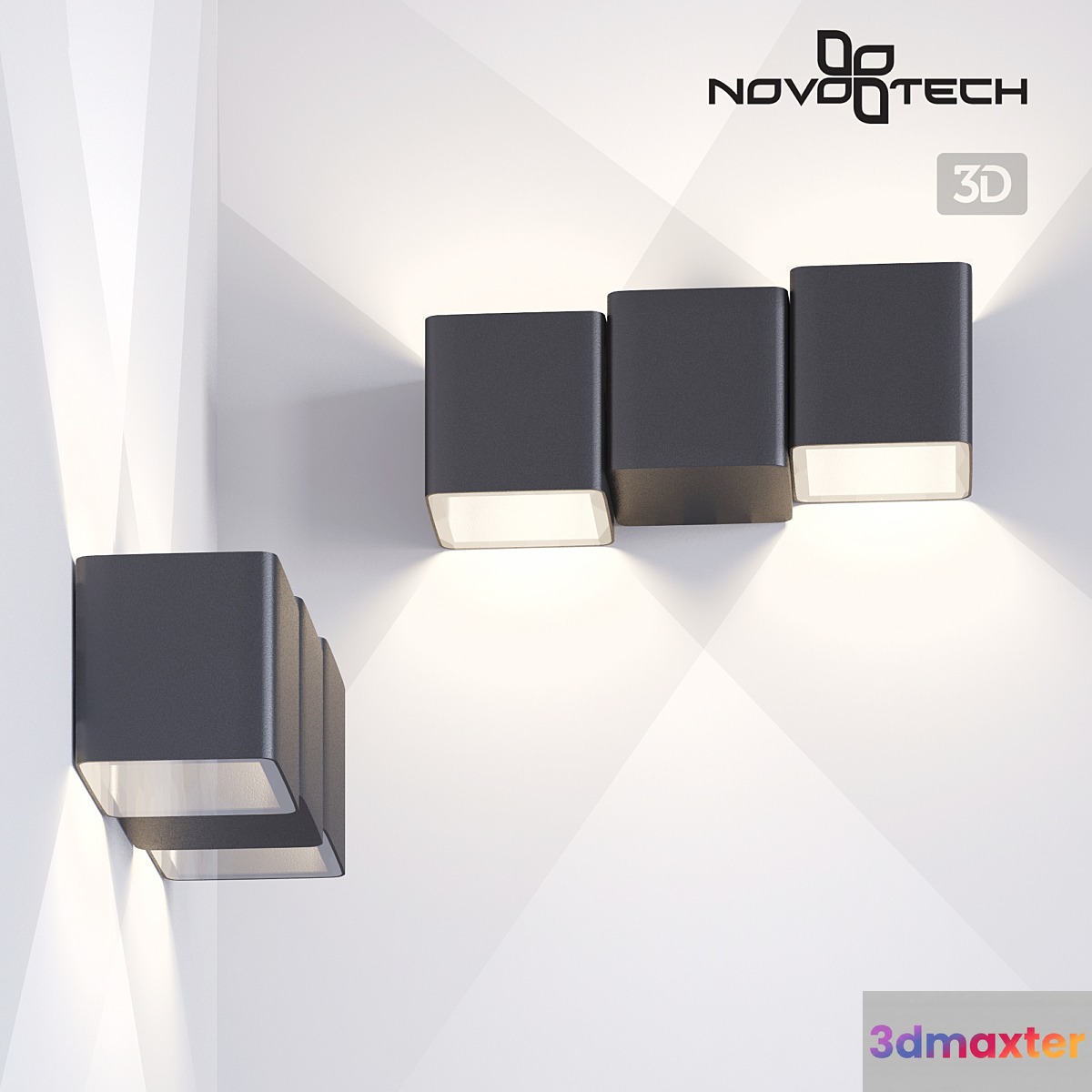 Landscaped LED wall light NOVOTECH 357401 KAIMAS 3D Max