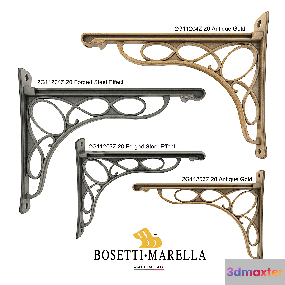 Shelf holders Bosetti Marella. Part 1 3D Max