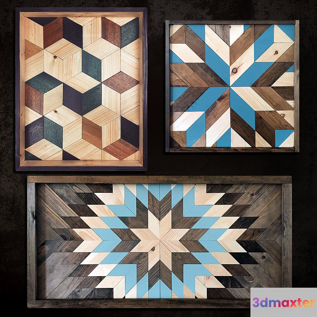 Wooden panel 67 3D Max