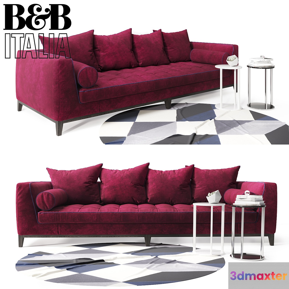 Sofa B & B Italia Lutteria with pillows