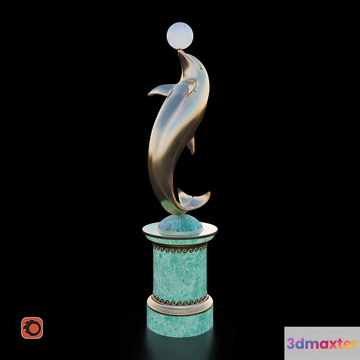 Park light Dolphin 3D Max