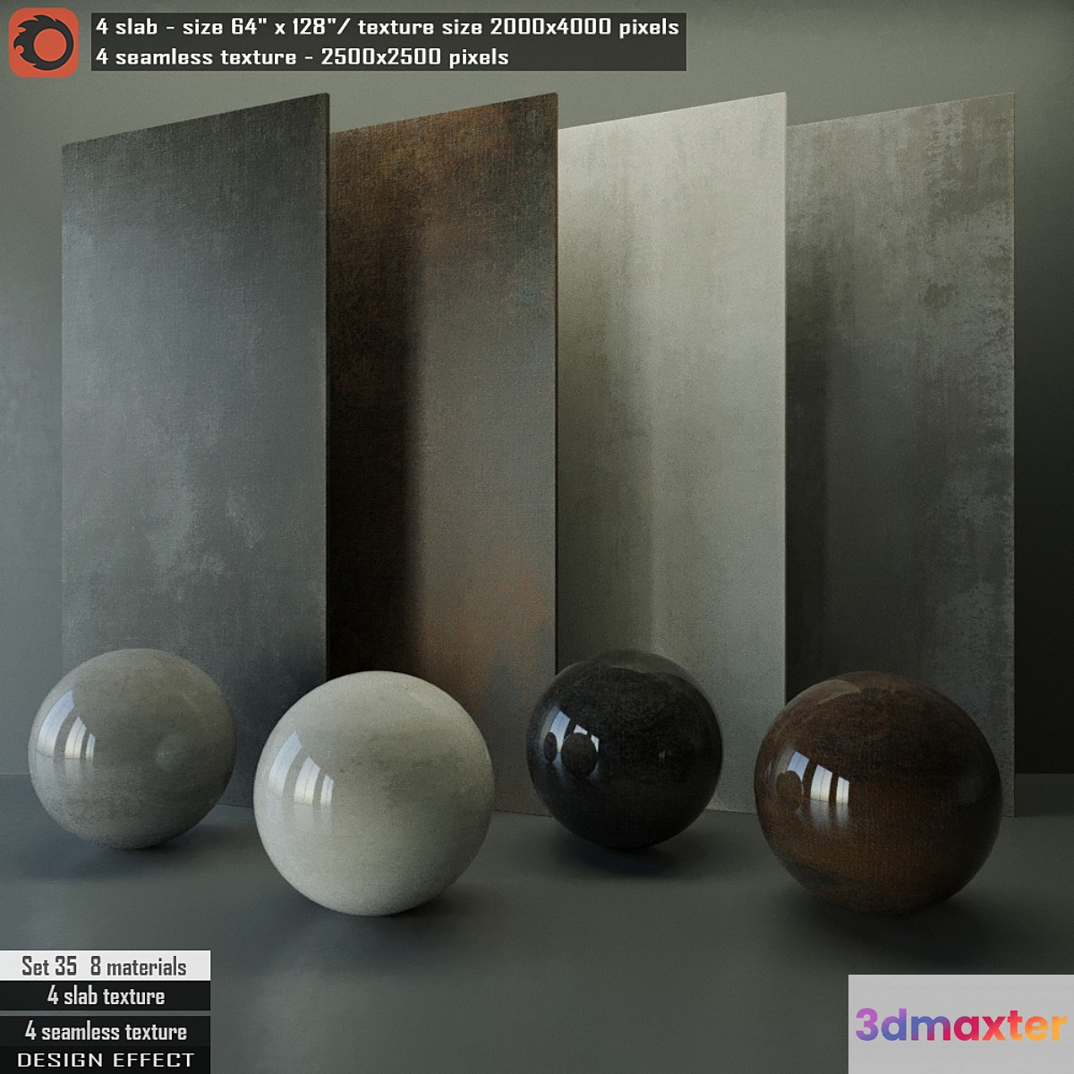 Design Effect slab & Seamless texture Set 35