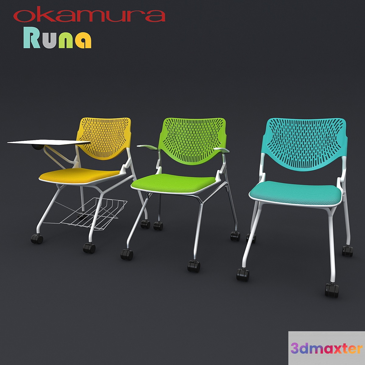 Office chairs Okamura Runa 3D Max