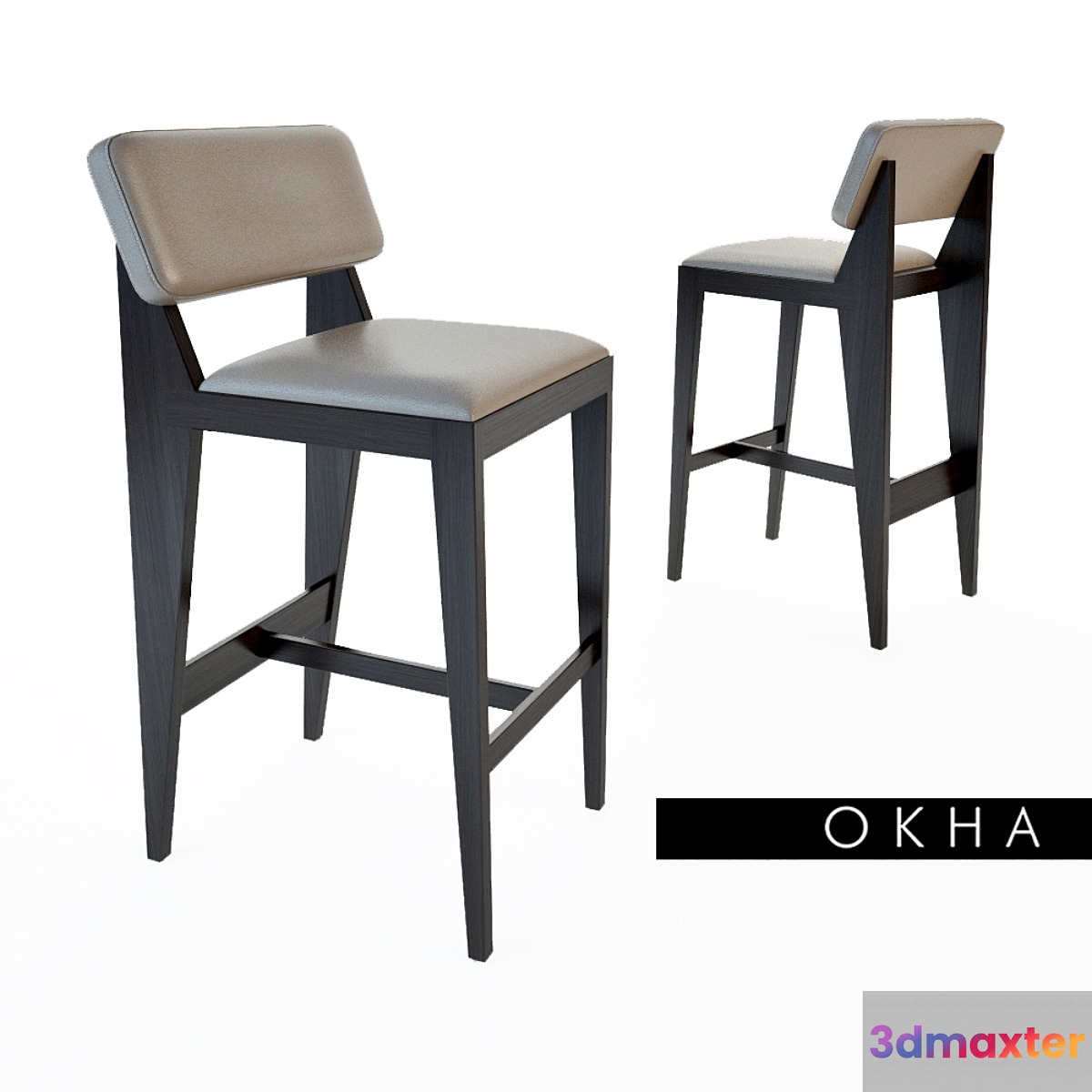 OKHA_CARLOTA Barstool 3D Max