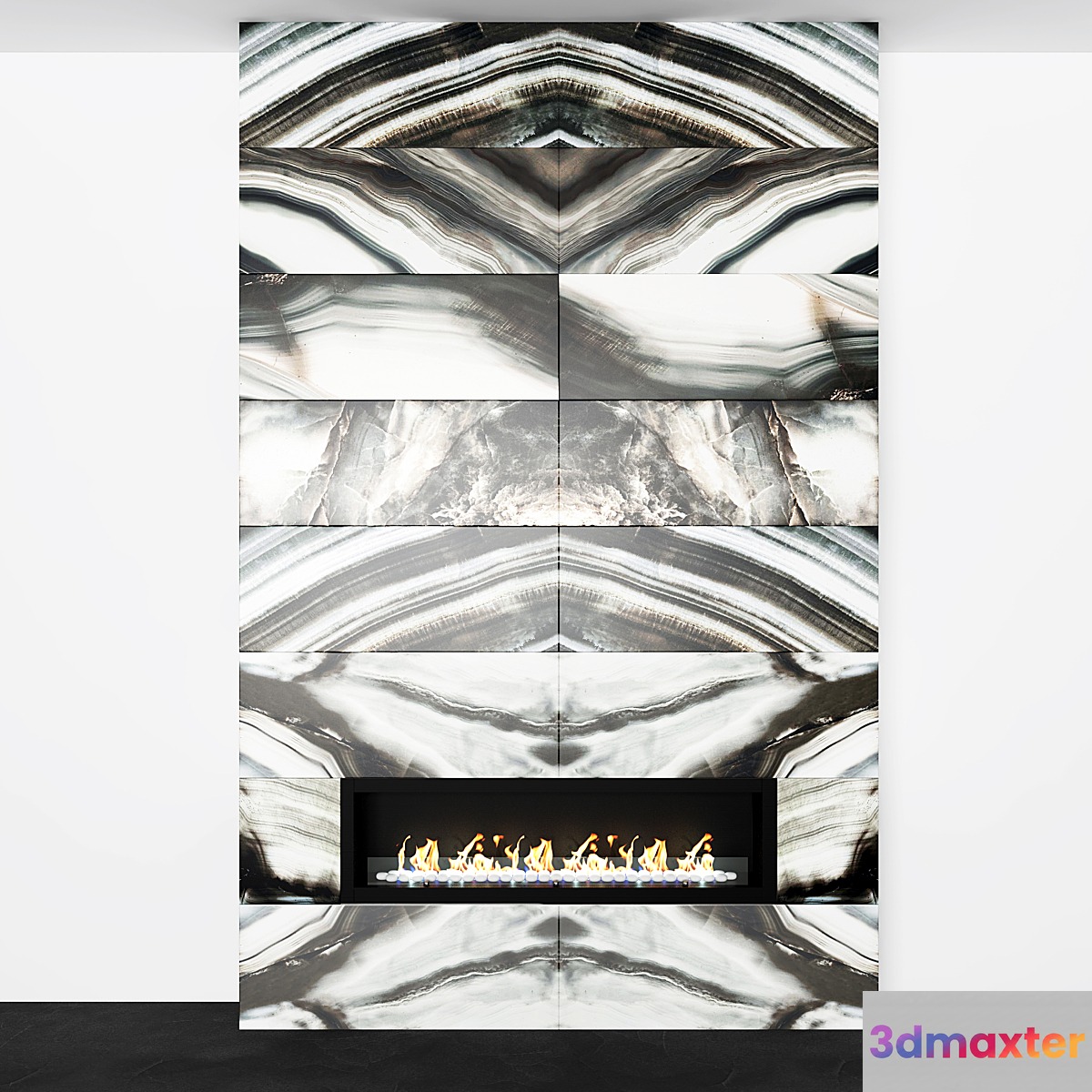 Modern fireplace 3D Max