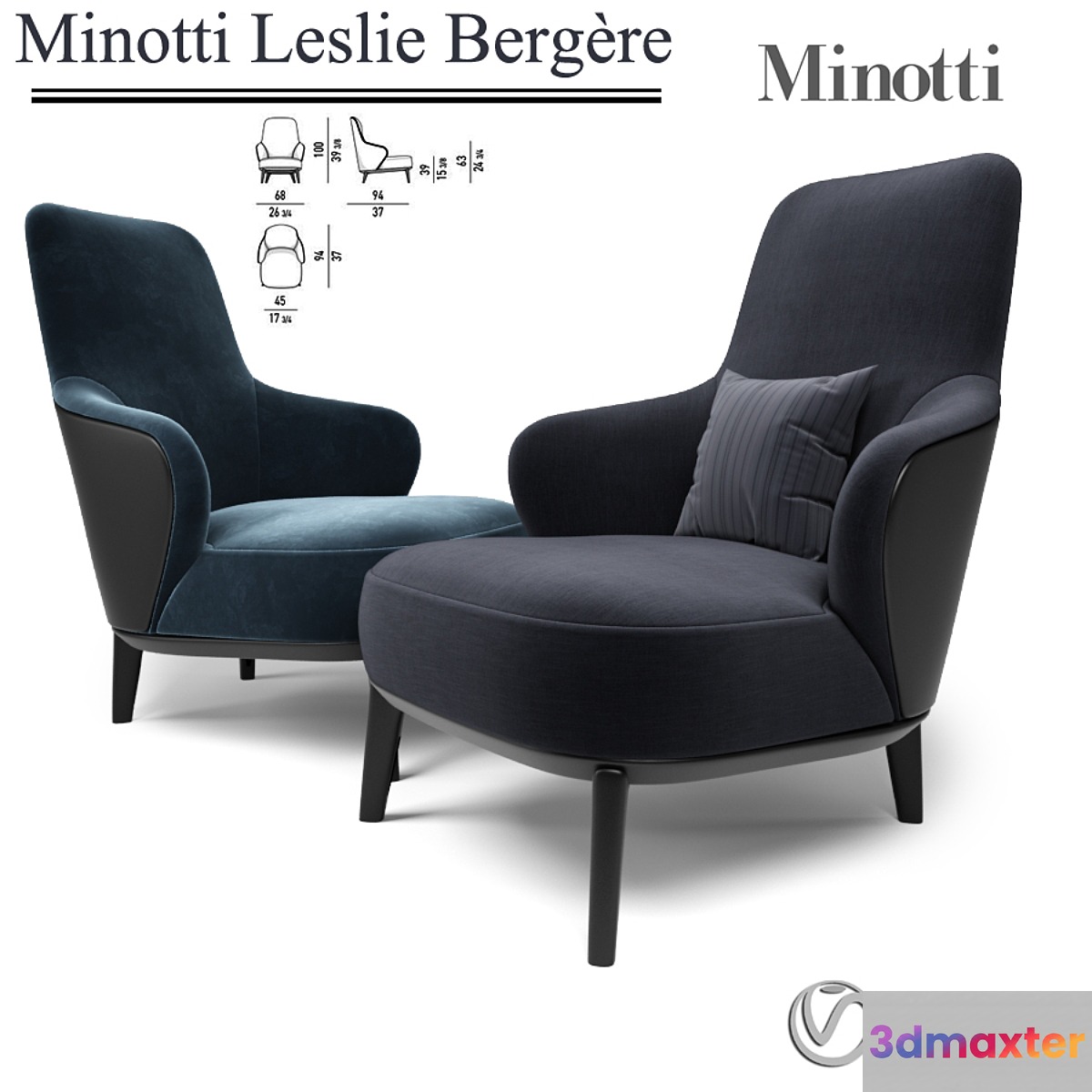 Minotti Leslie Bergere 3D Max