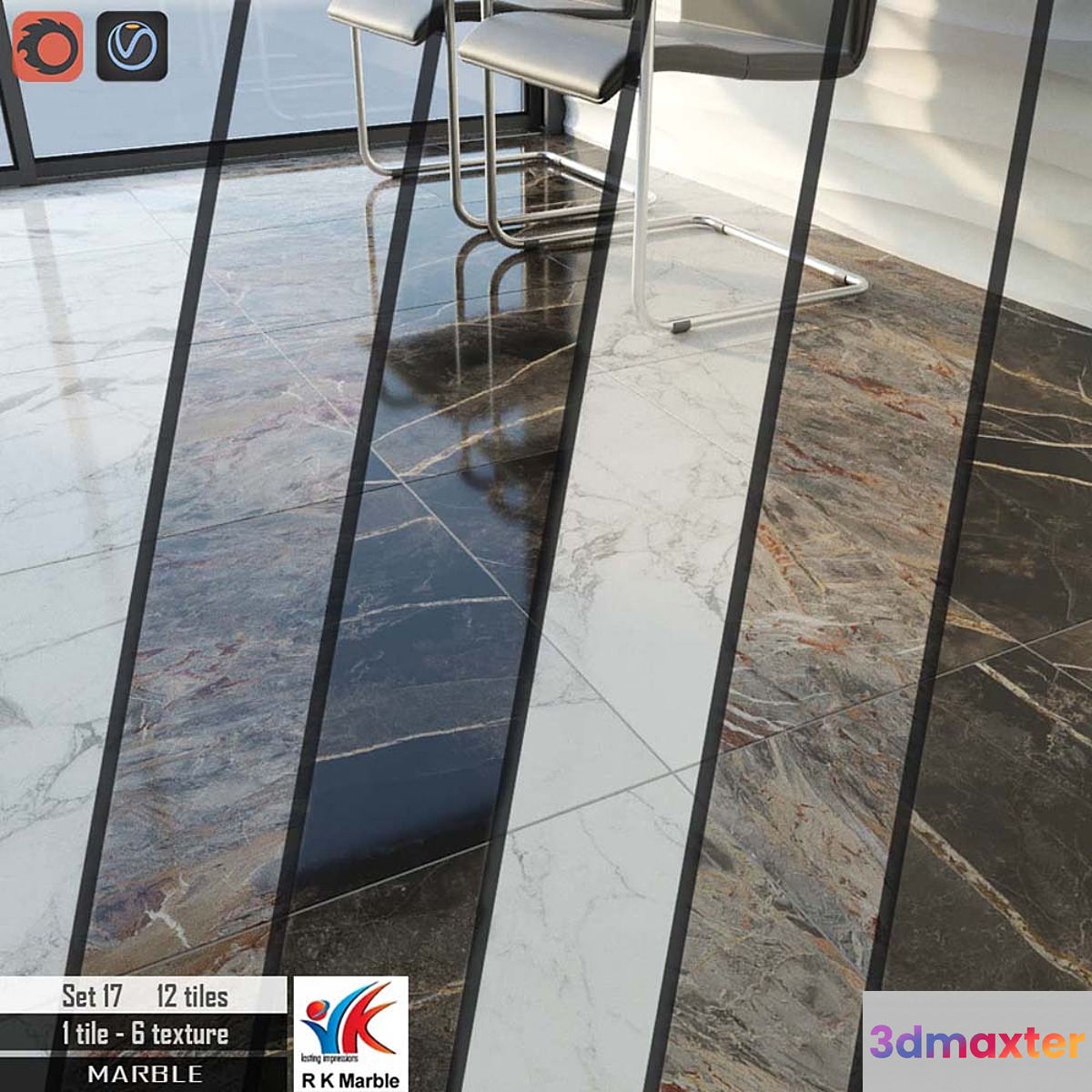 RK Marble Set 17 3D Max