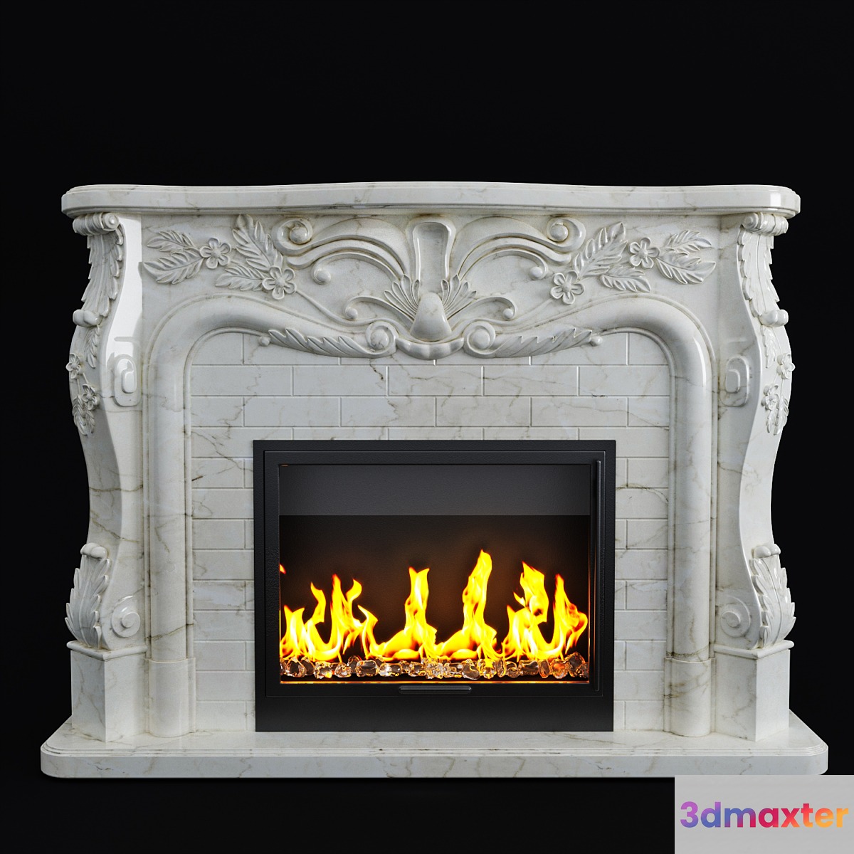 Classic fireplace delixuan 3D Max