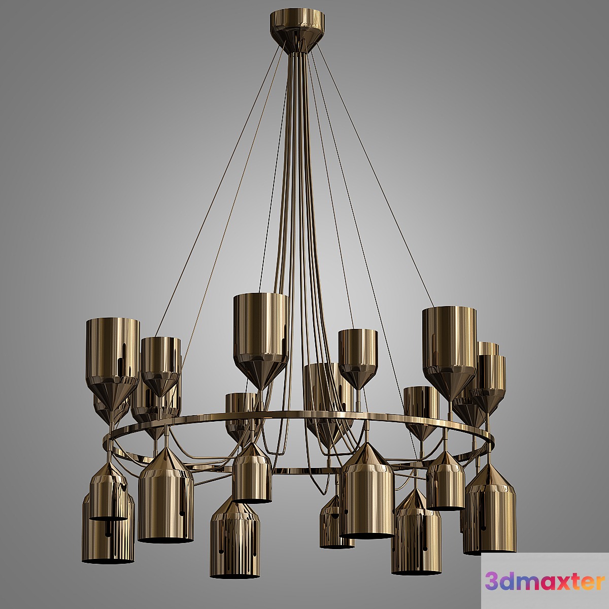 Metalarte Copacabana Queen 3 Pendant Lamp 3D Max
