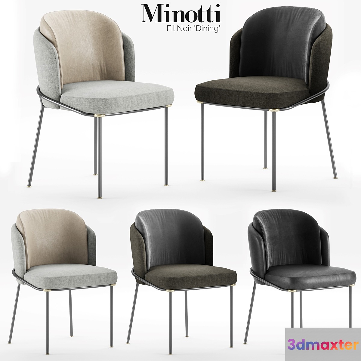 Minotti Fil Noir Dining Chair - No.3