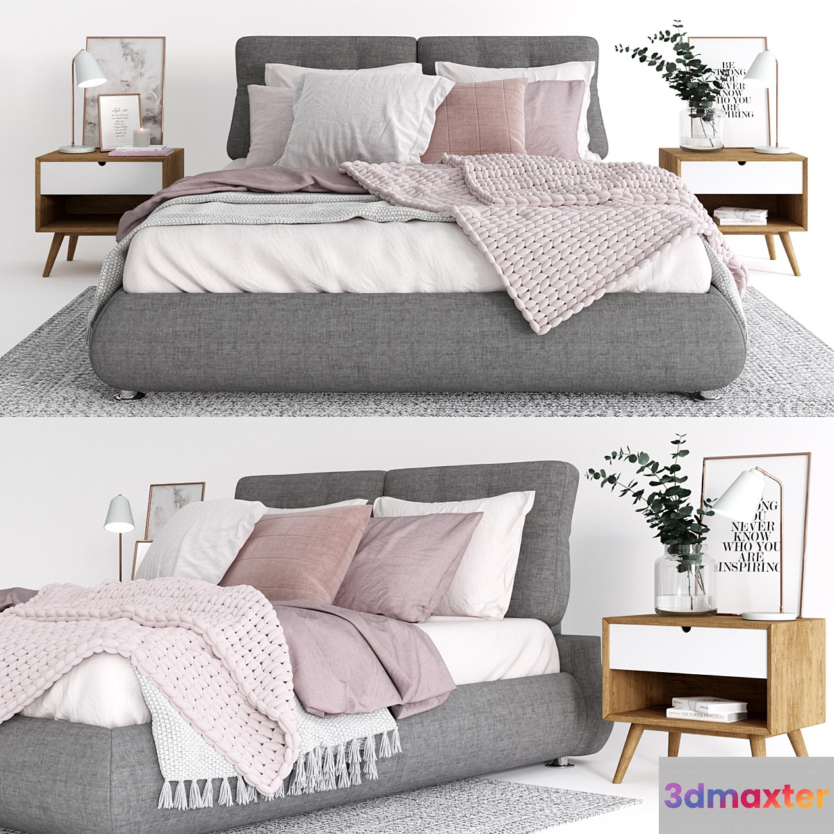 Scandinavian bedroom set 01 - No.3