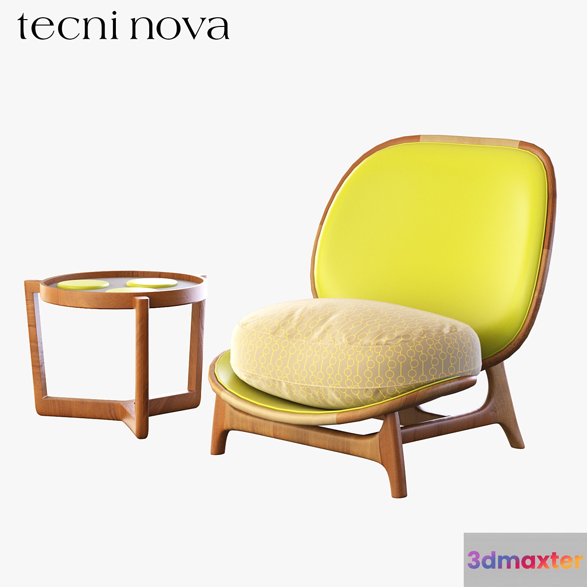 Armchair Outdoor yellow tecni nova 3D Max