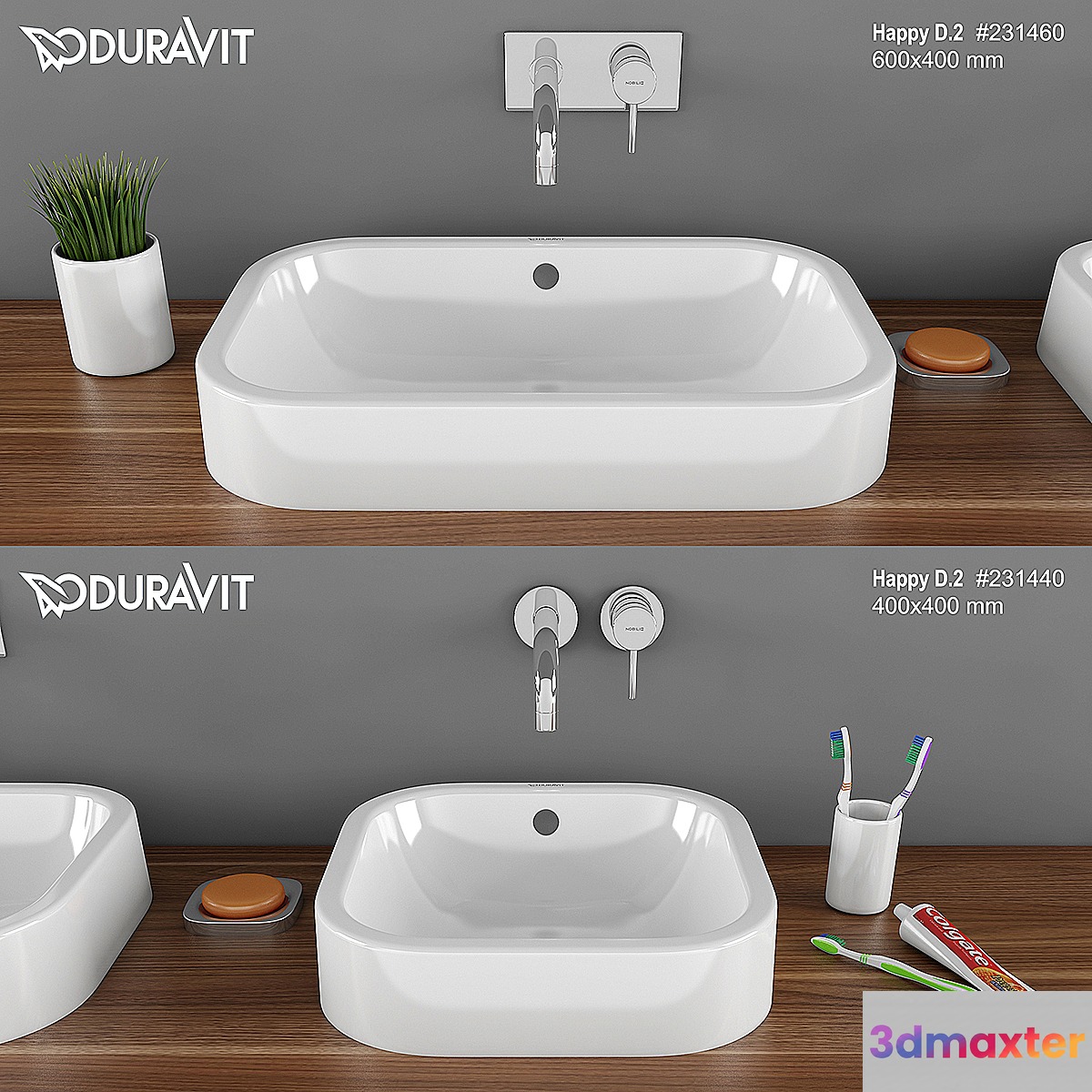 The washbasin DURAVIT Happy D.2 3D Max