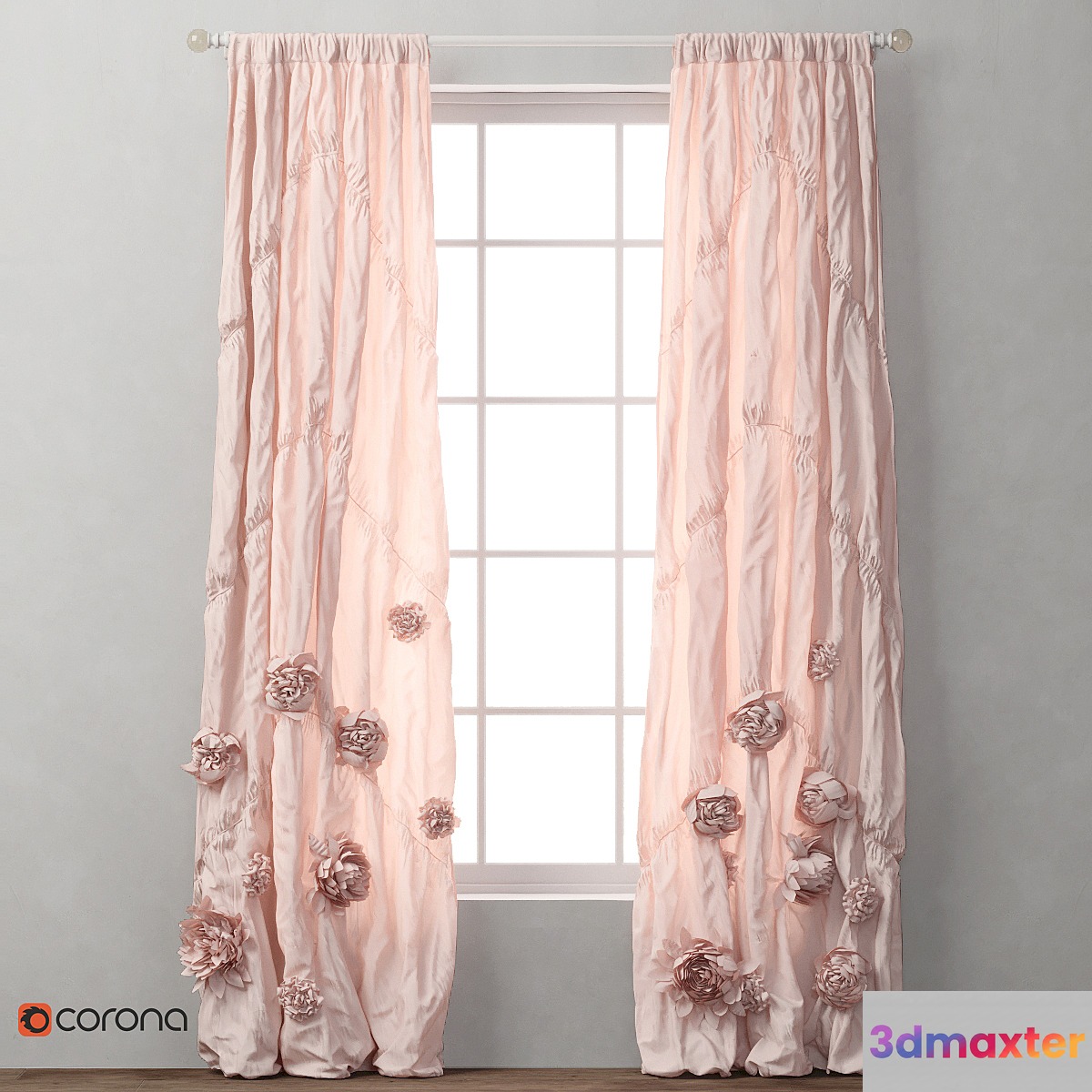 RH _ WASHED APPLIQUED FLEUR DRAPERY
