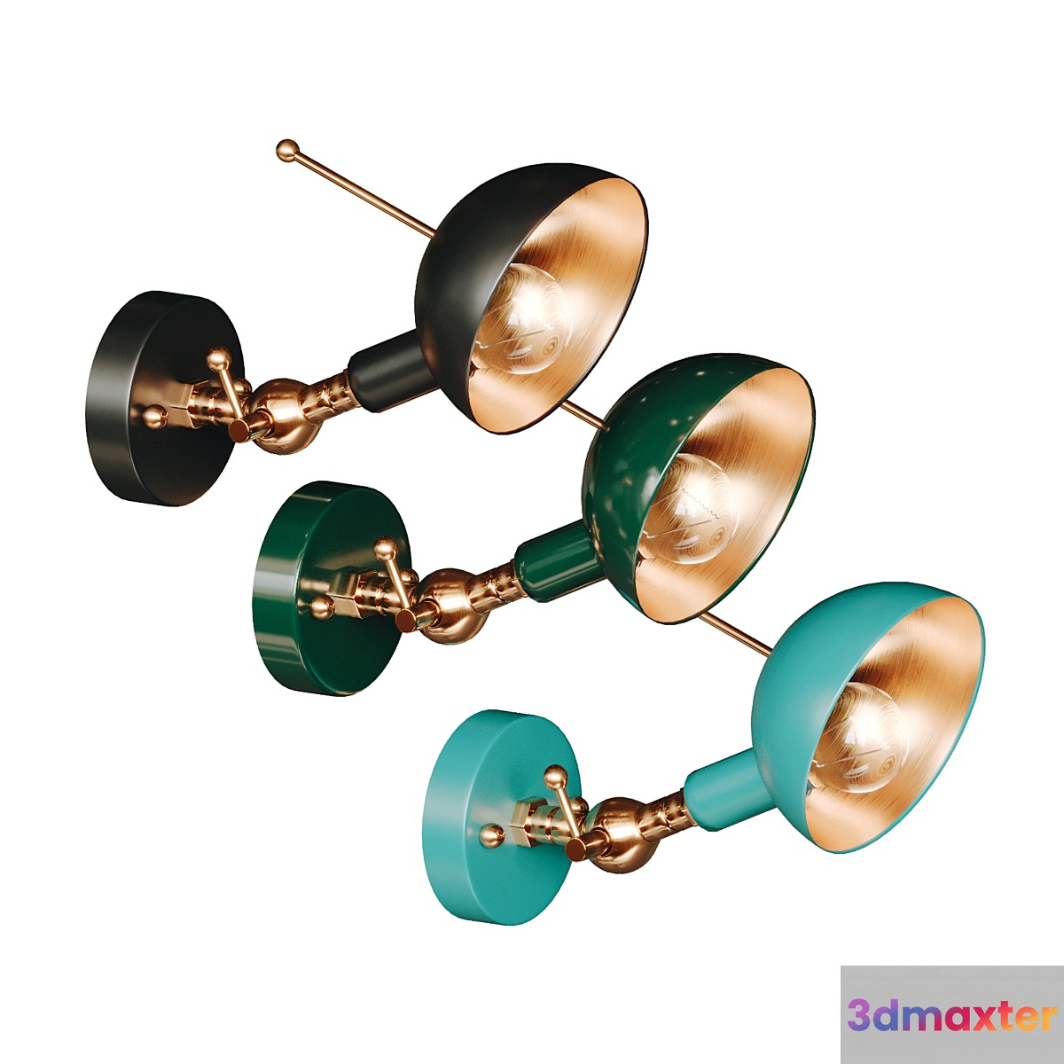 Kettle wall light 3D Max