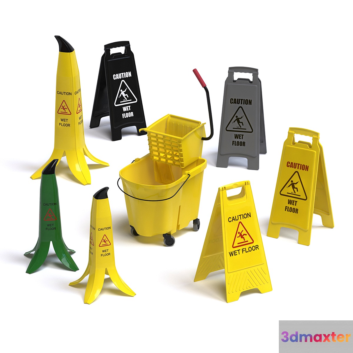 A set of warning signs 