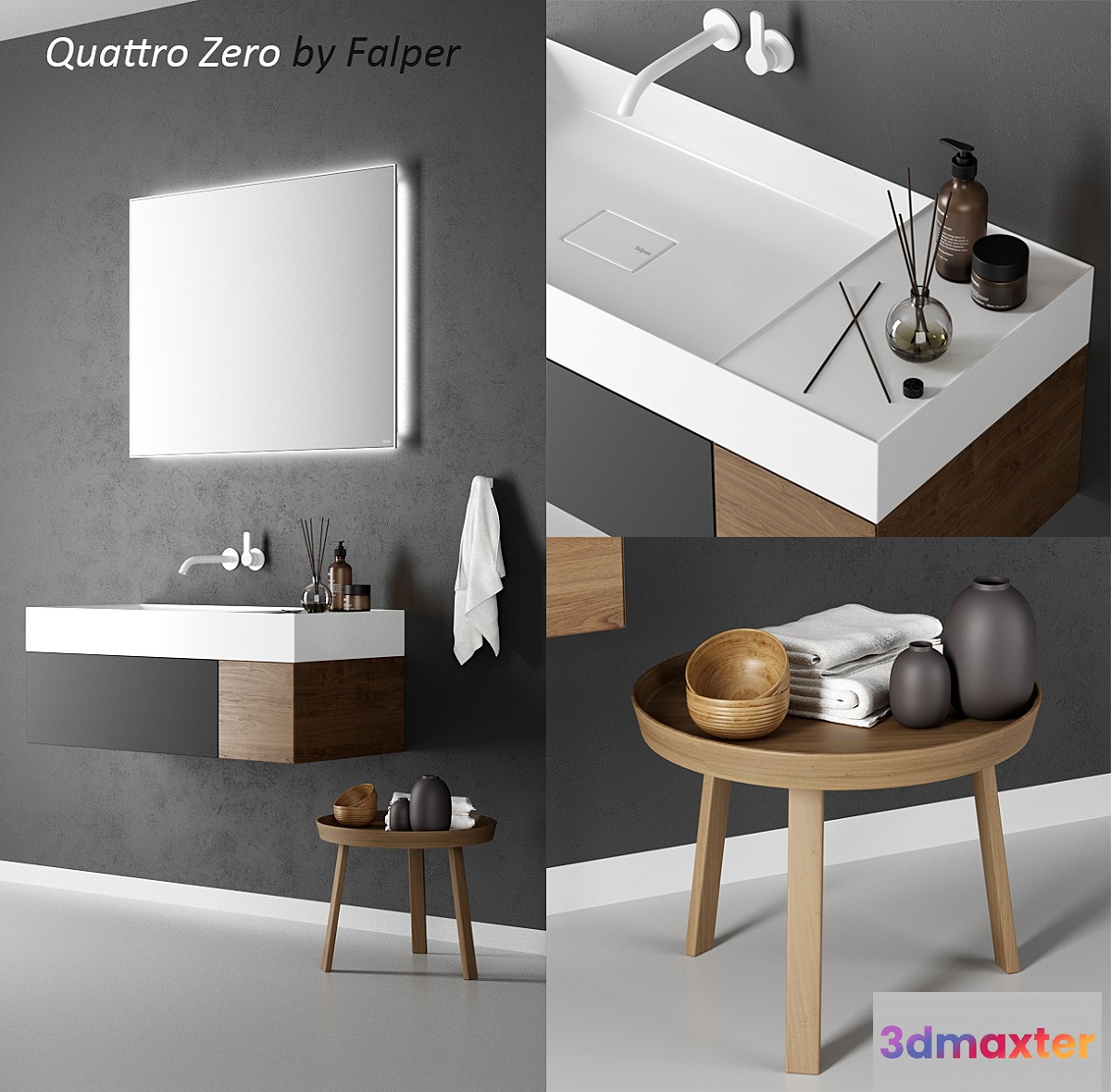 Washbasin Falper Quattro Zero 3D Max