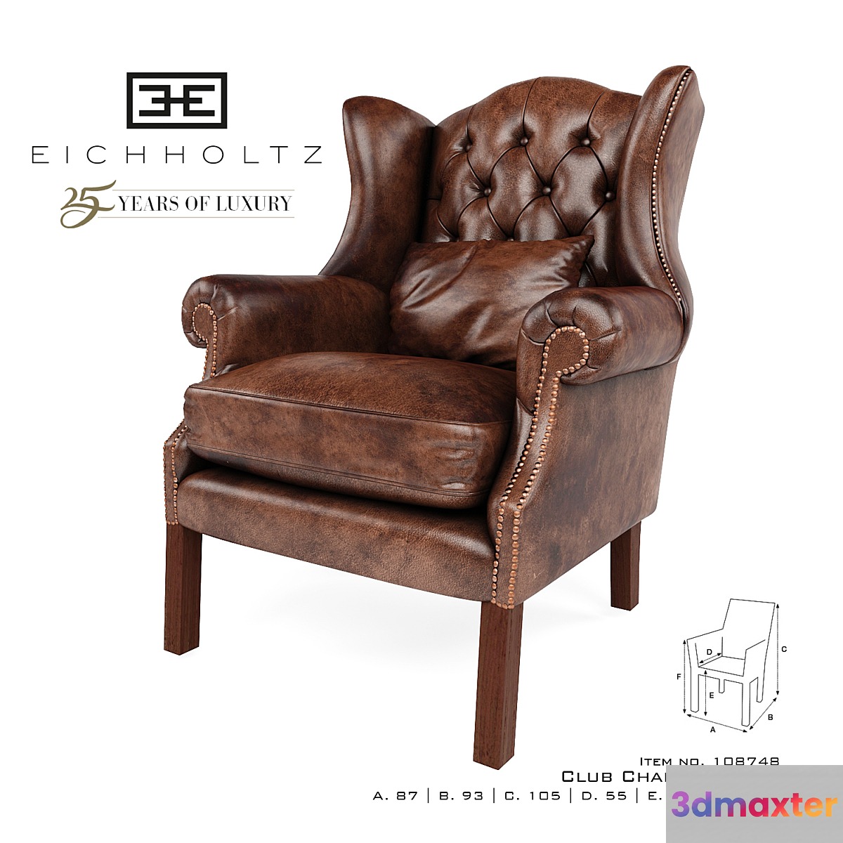 Club Chair Bradley 3D Max