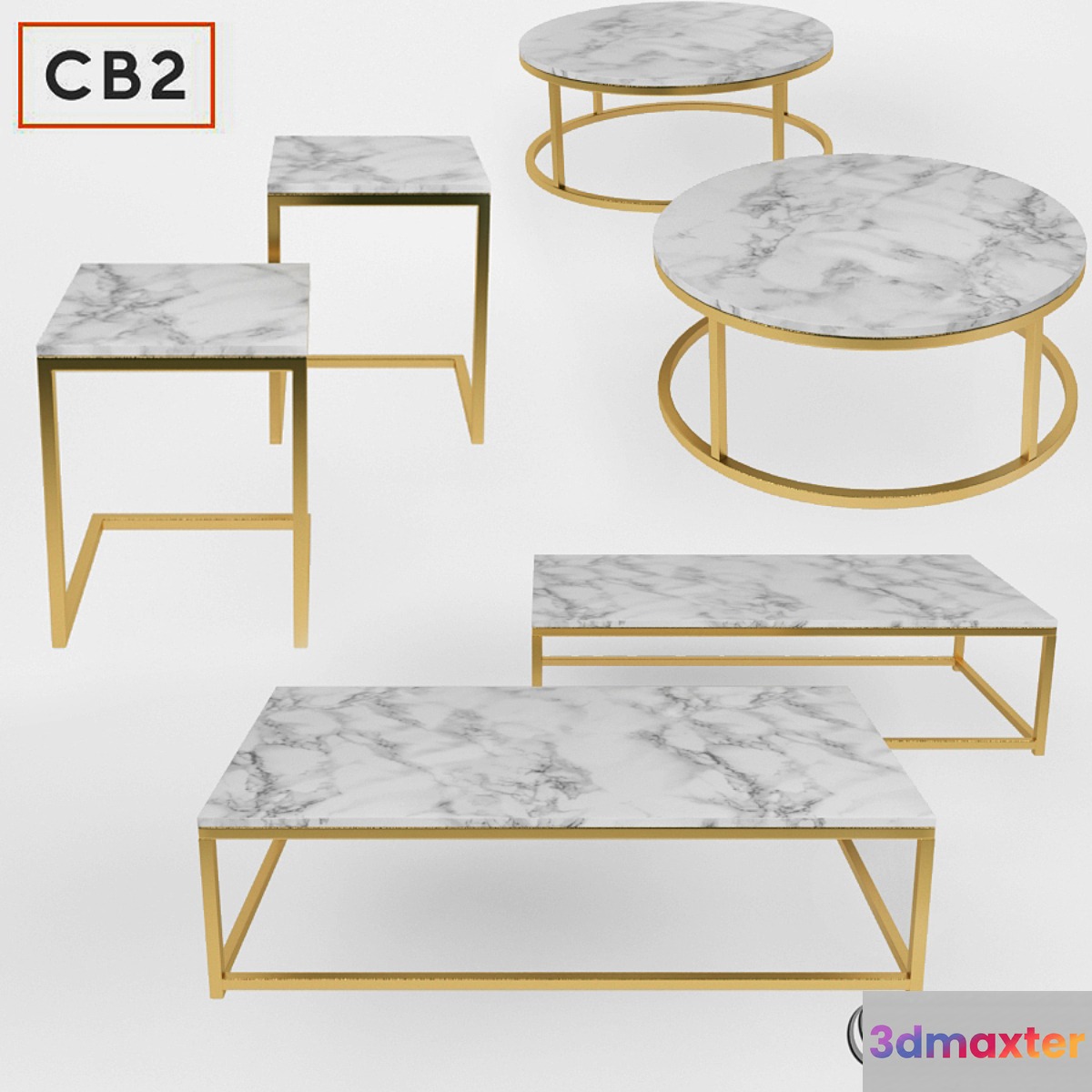 Smart Round & Rectangle Marble Coffee Table