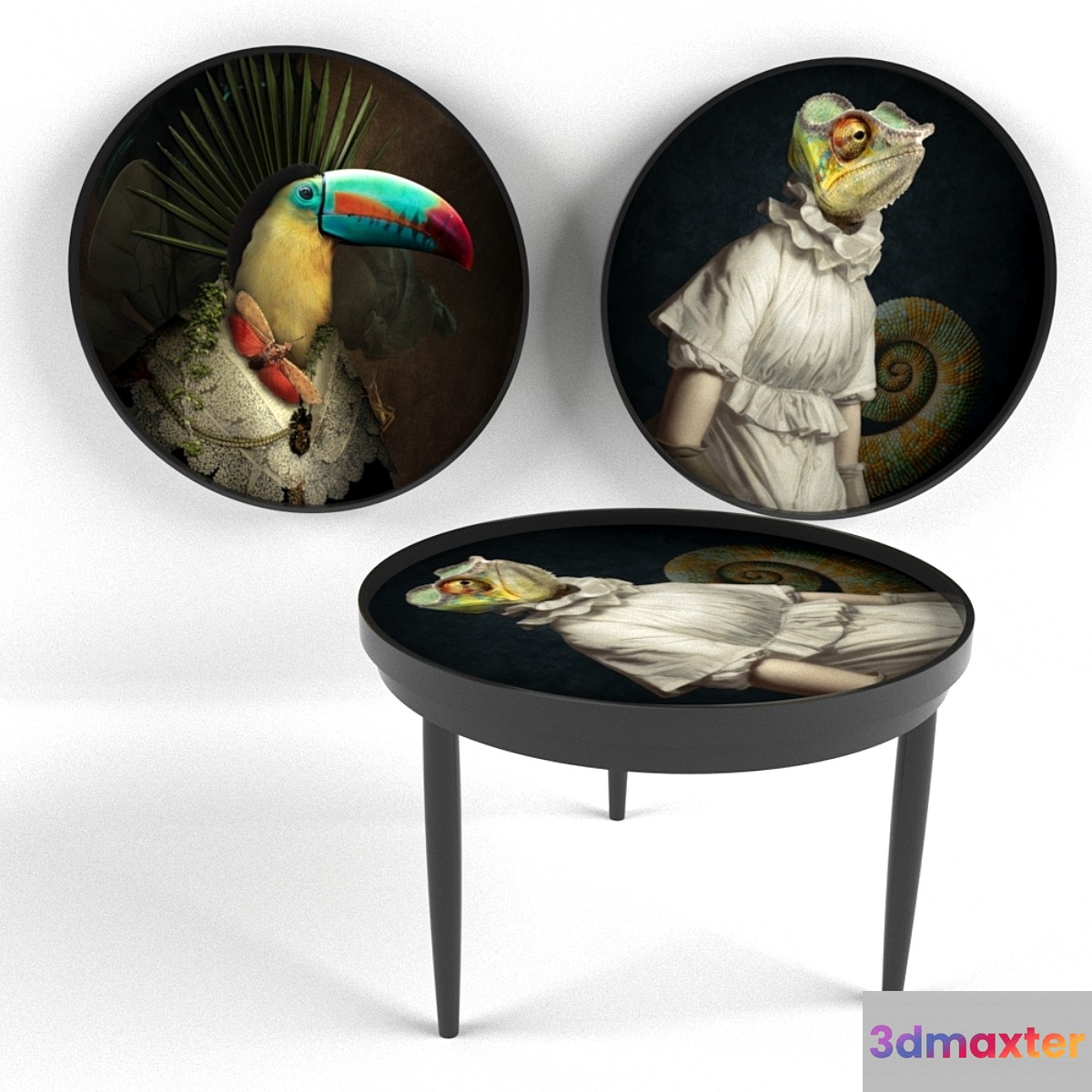 DIXIT coffee table _ salver _ wall picture 3D Max