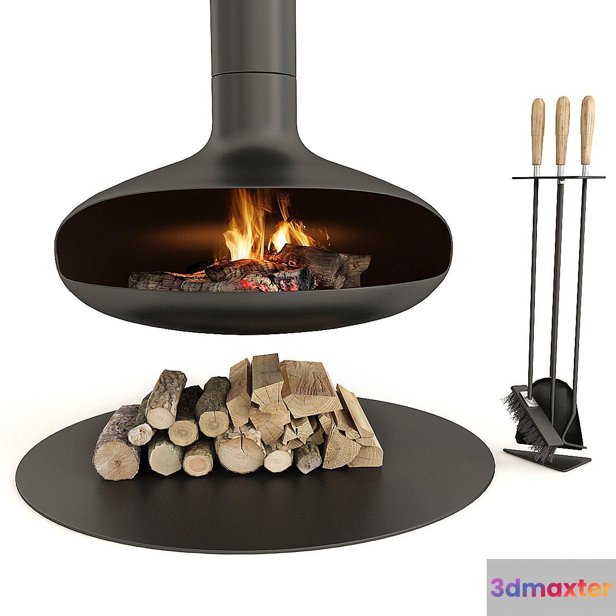 Fireplace_Modern_Focus 3D Max