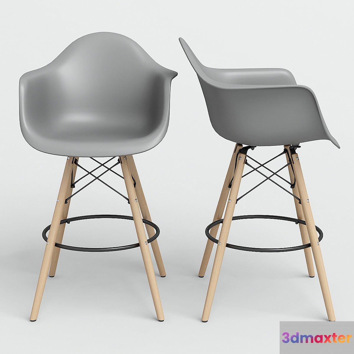 Chair Eames Style DAW bar. 3D Max