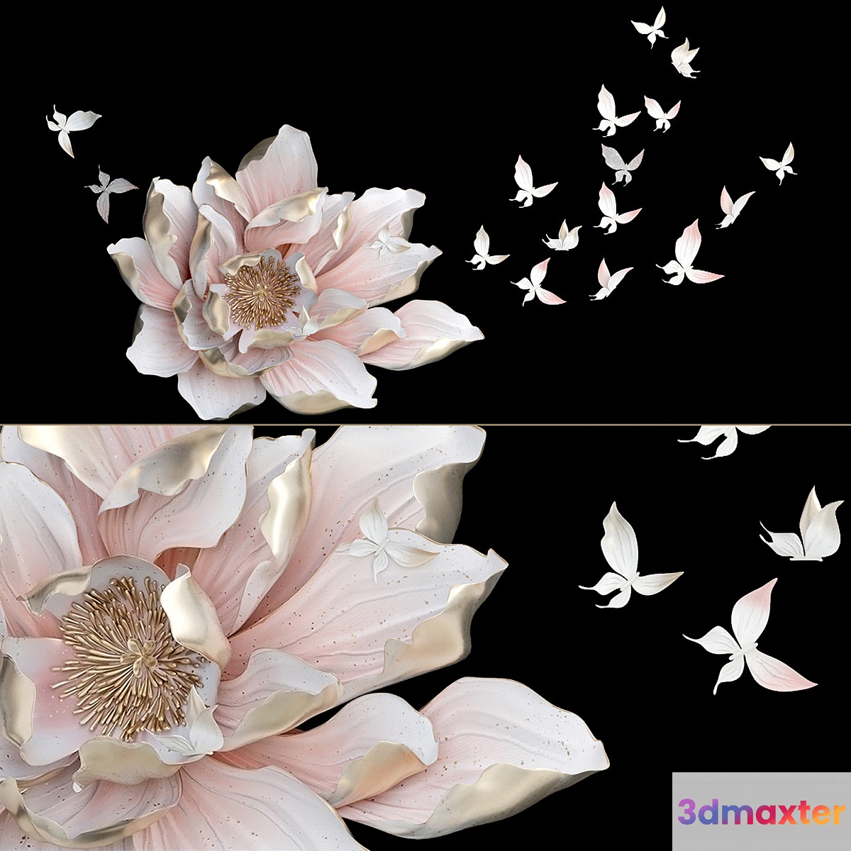 HP Decor_Wall Decor_Flower and Butterfly_II - No.2