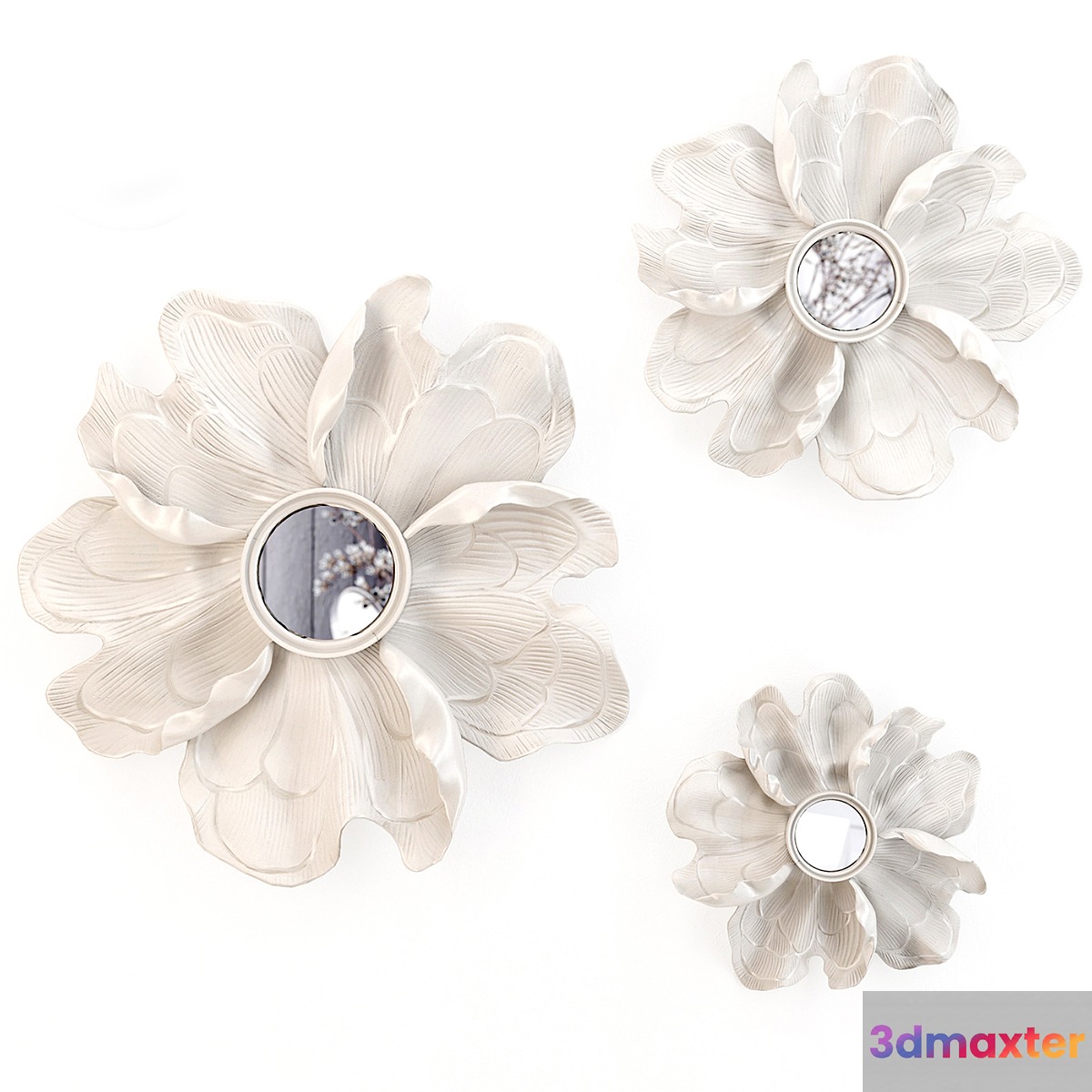 HP DECOR - Wall decor White Flower (mirror)