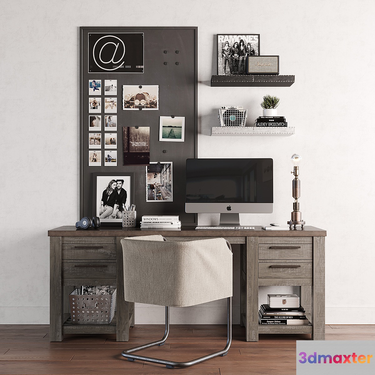 Vaughn Storage Desk 3D Max