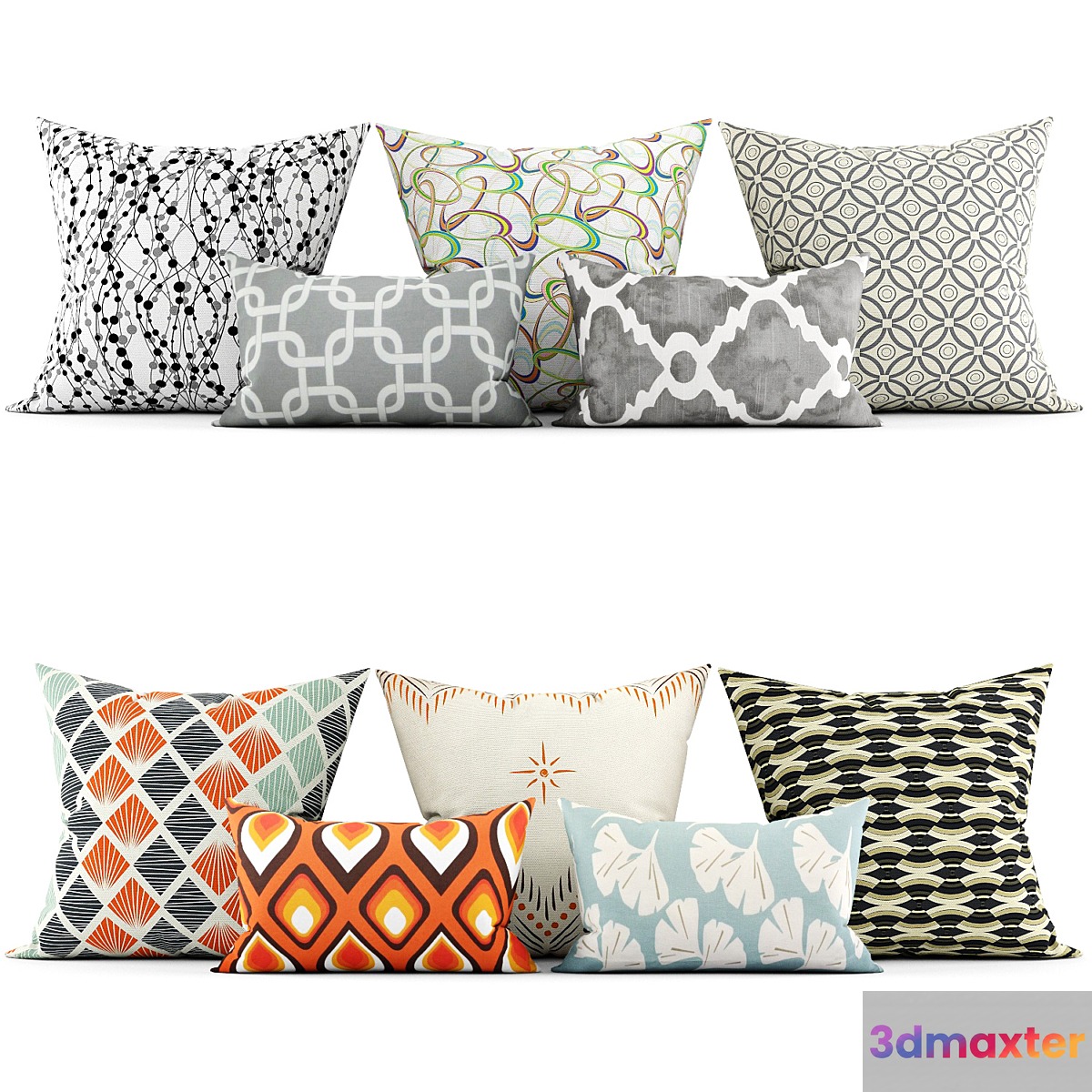 Decorative pillows 3D Max