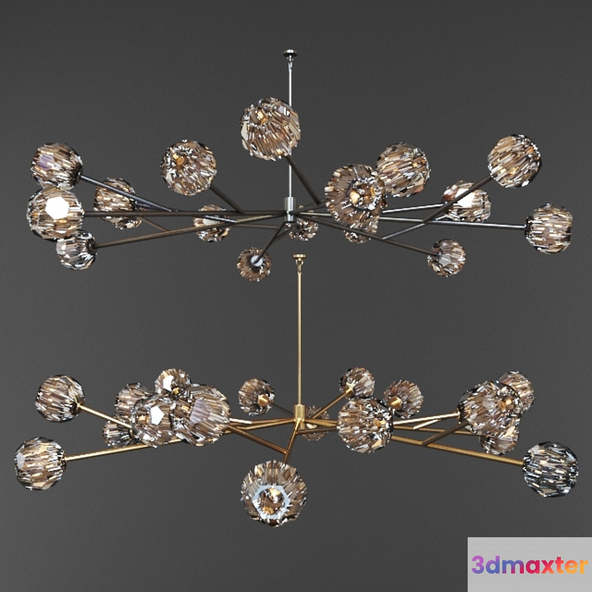BOULE DE CRISTAL ROUND CHANDELIER 3D Max