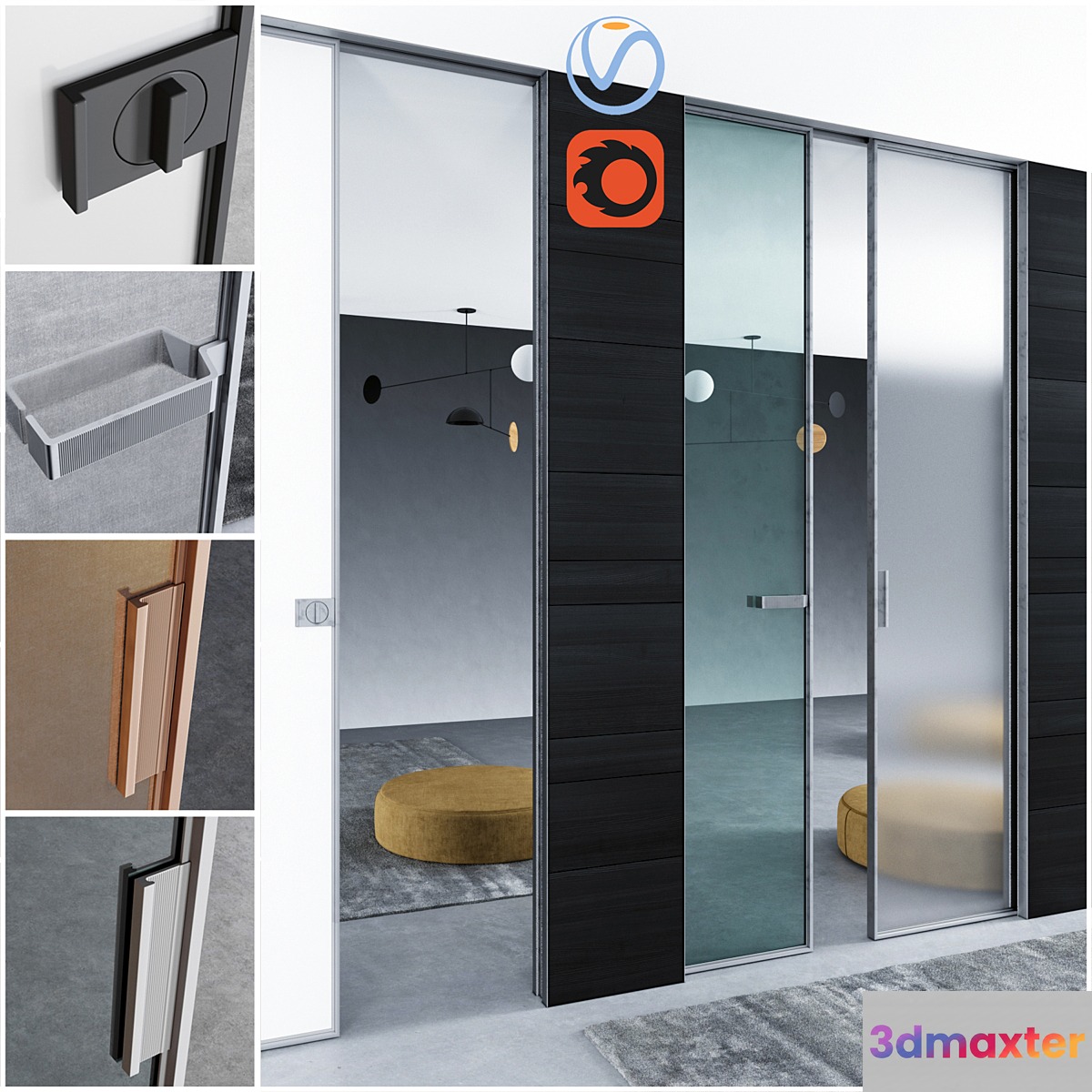 Rimadesio doors Zen _ doors for office and home 3D Max