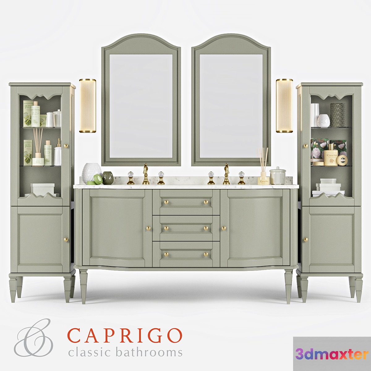Bathroom furniture Caprigo York 3D Max