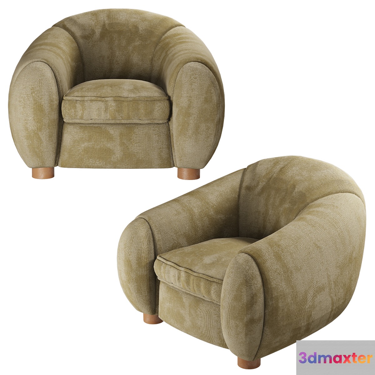 ARMCHAIRS BY JEAN ROYÈRE 3D Max