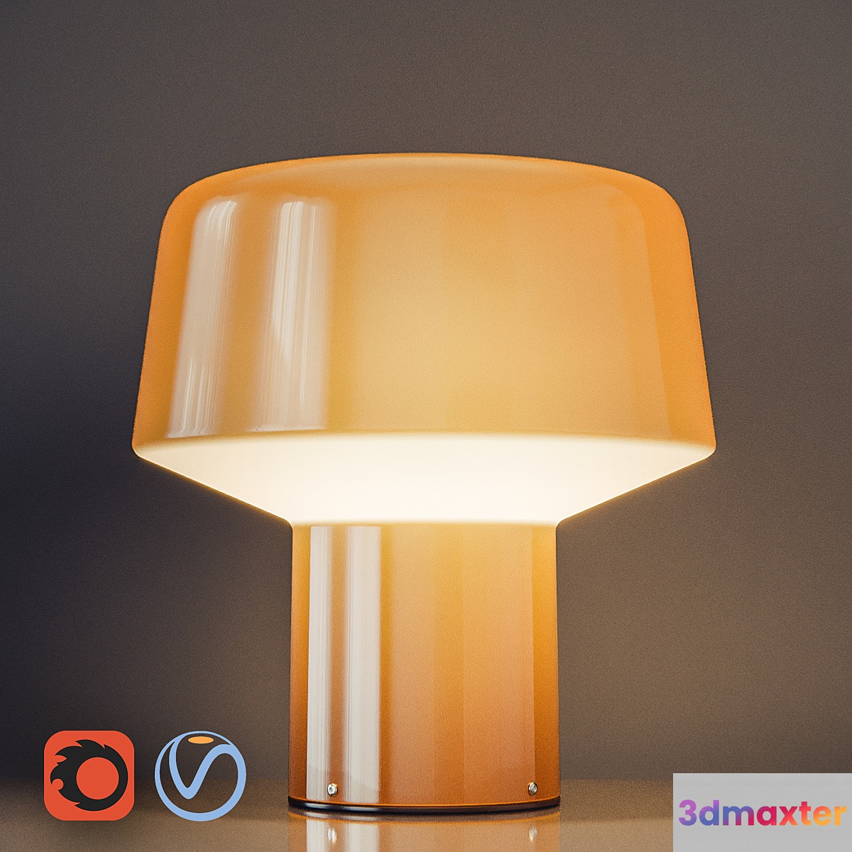 Table lamp FOSCARINI Glass drop 3D Max