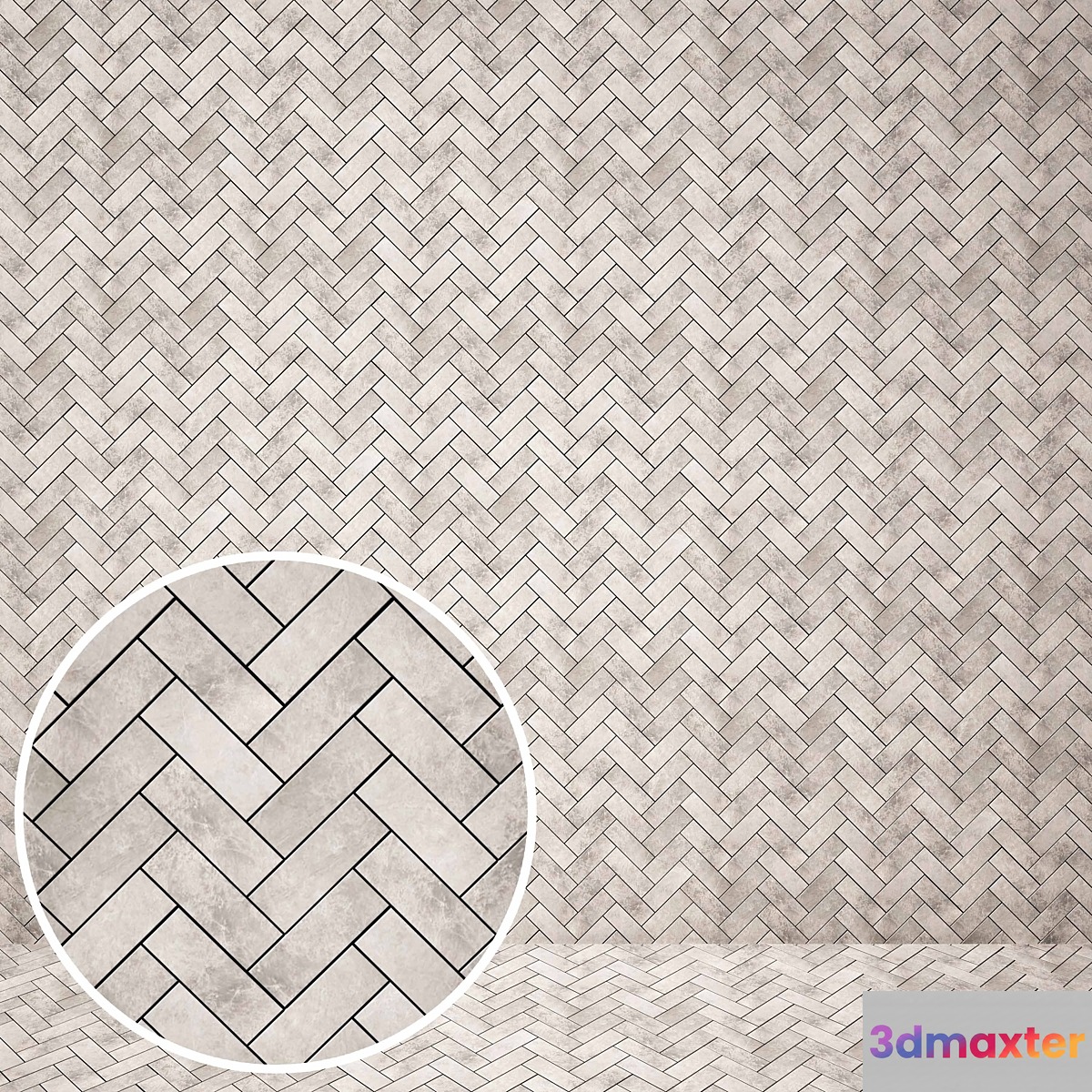 IRIS Cube Mosaic Chevron white