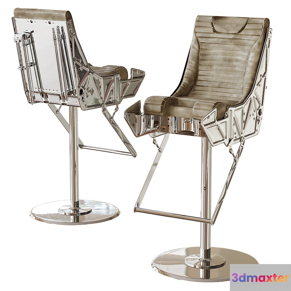 Bar chair Michael Baker MK10 from Hangar 54 3D Max