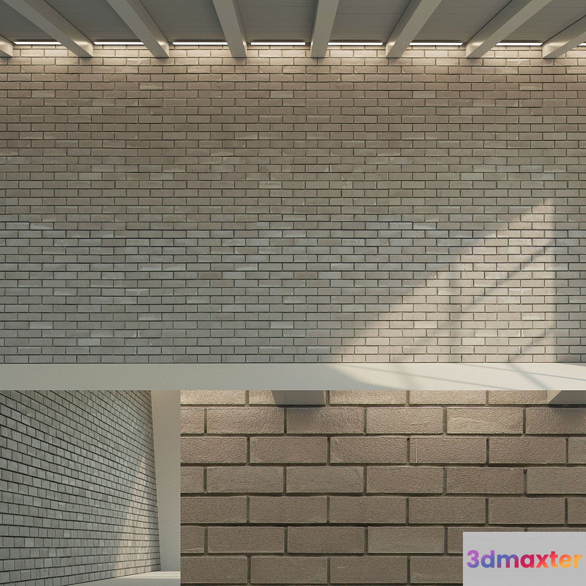 Brick wall (dark brick) 3D Max