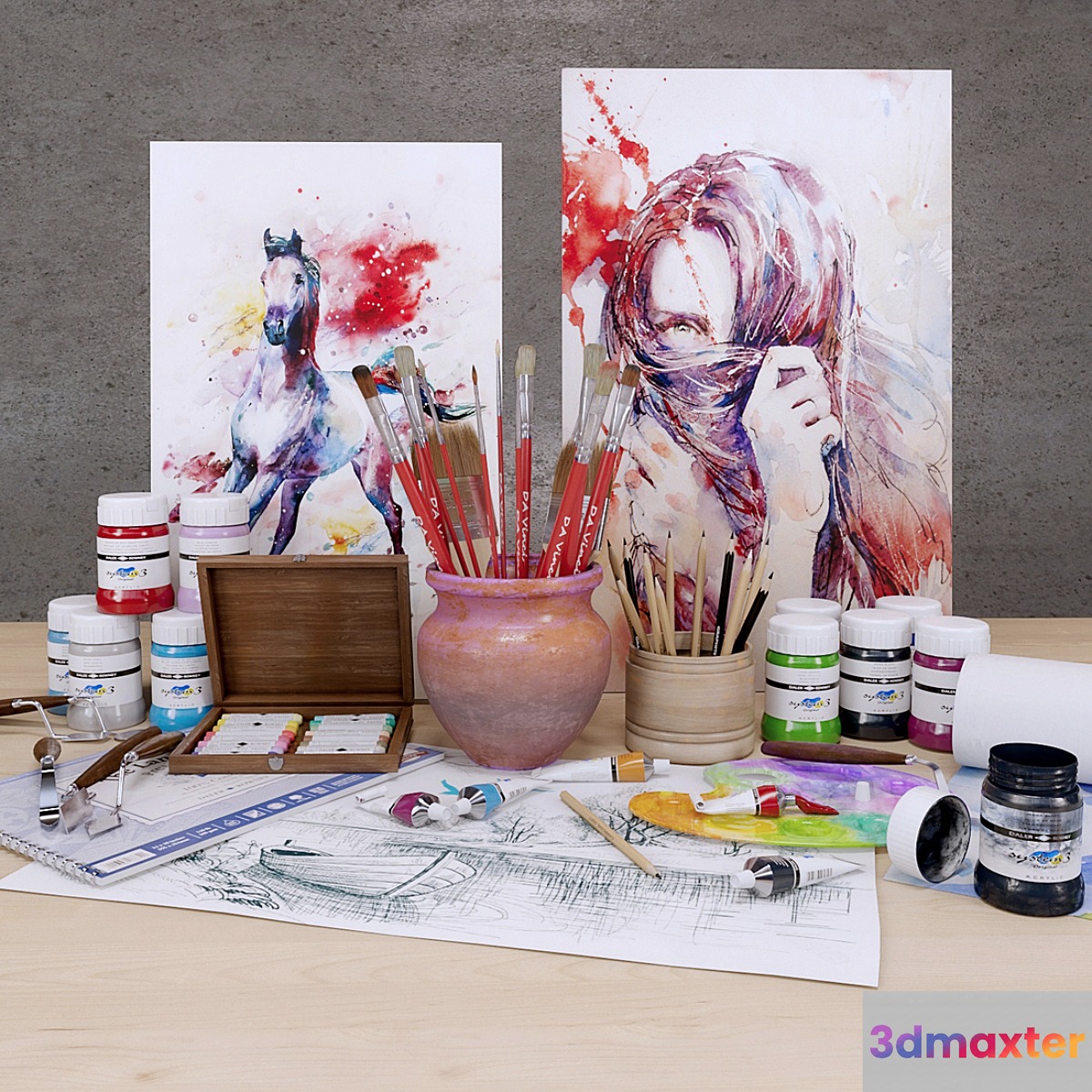 Drawing set 3D Max