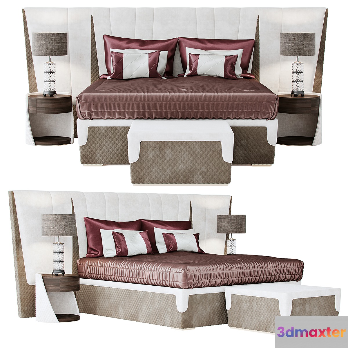 Majestic XL BED 3D Max