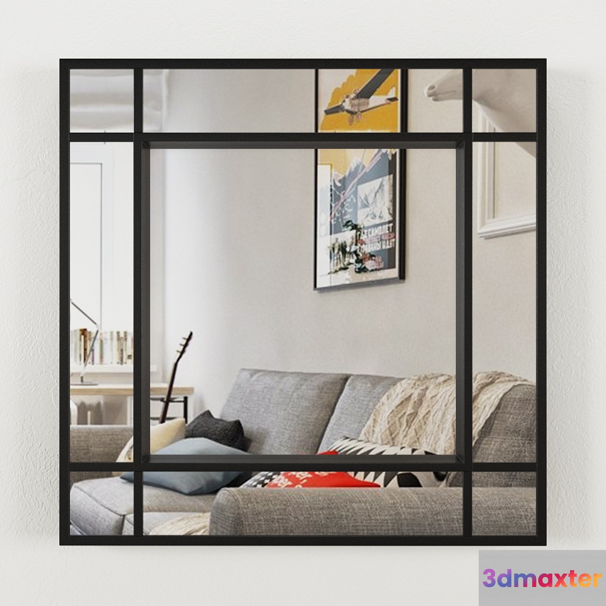 Mirror with double contour ZARA HOME 3D Max