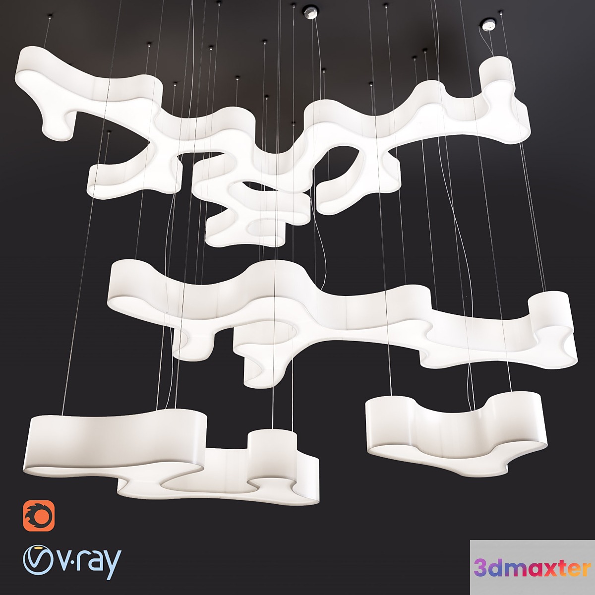 Vibia Ameba lamp 3D Max