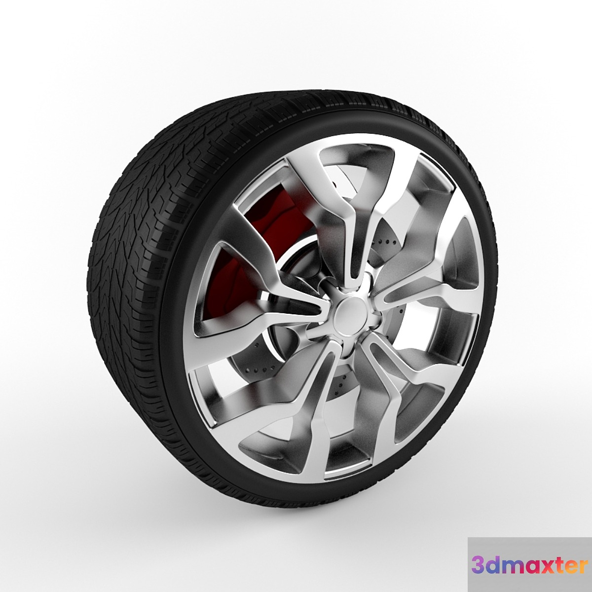 Tire with Alloy Wheel 3D Max